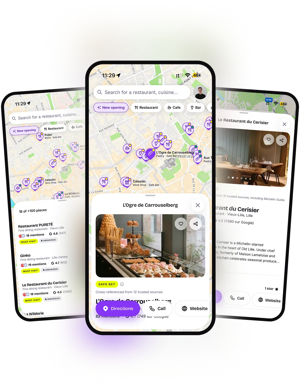 L'application Gatto présentant les meilleures adresses à Lille